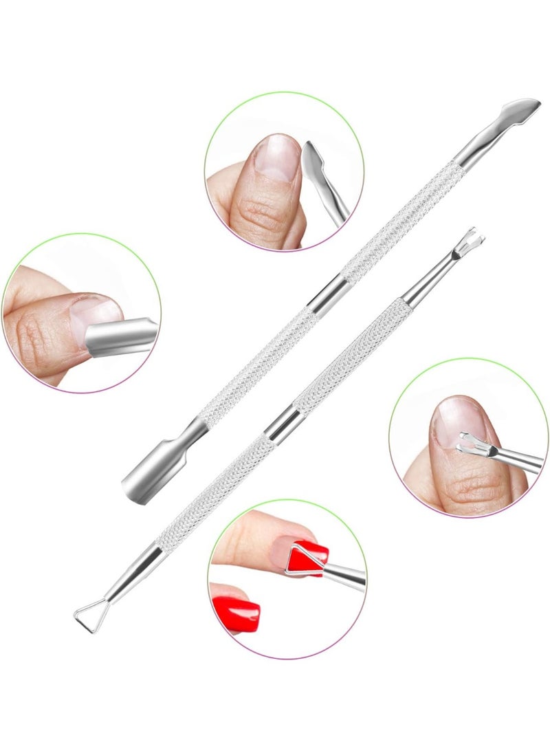 Keratin trimmer with keratin pusher, keratin remover cutter, peeler, scraper, durable dead skin pliers nail and foot trimming tool (silver) - Image 2